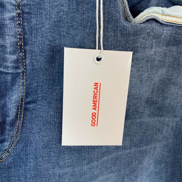 Good American Good Legs Jeans Womens Blue High Rise Denim Skinny NWT Size 20 - Picture 7 of 13